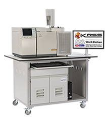Mobile laboratory bench for GC instruments options